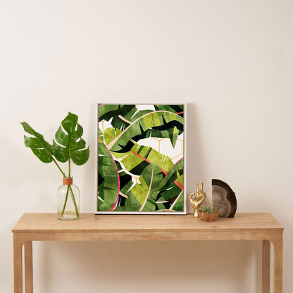83 Oranges Banana Leaf Salad Art Canvas