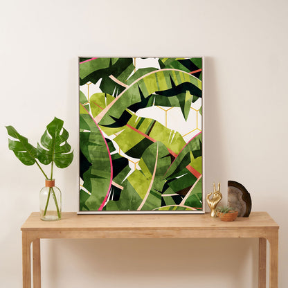 83 Oranges Banana Leaf Salad Art Canvas