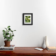 83 Oranges Banana Leaf Salad Framed Art Print