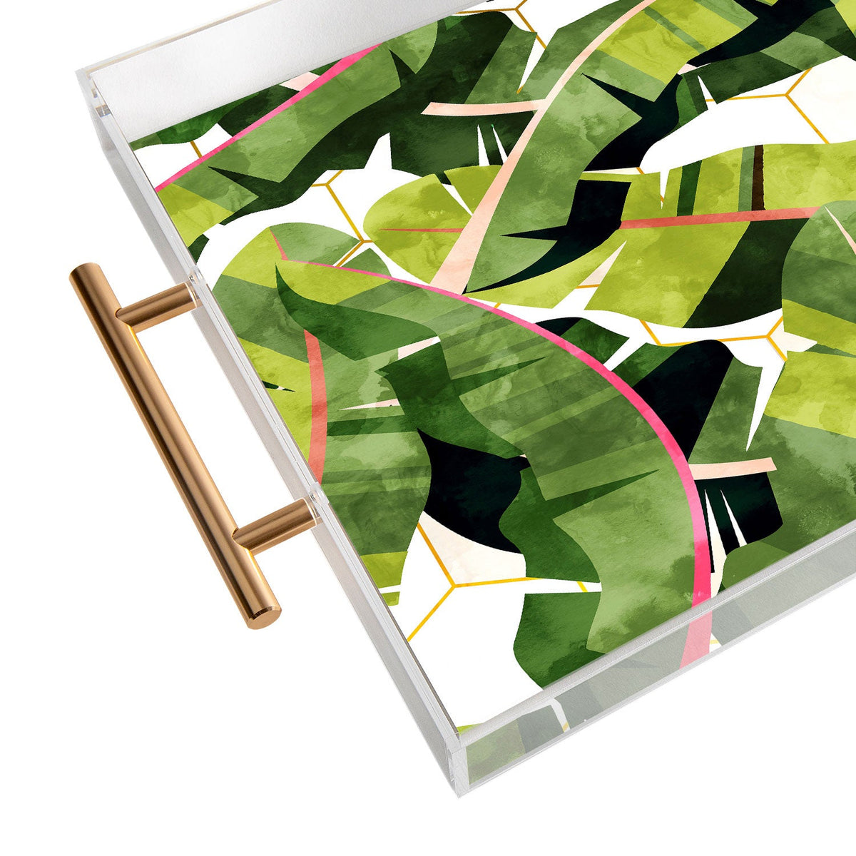 83 Oranges Banana Leaf Salad Acrylic Tray