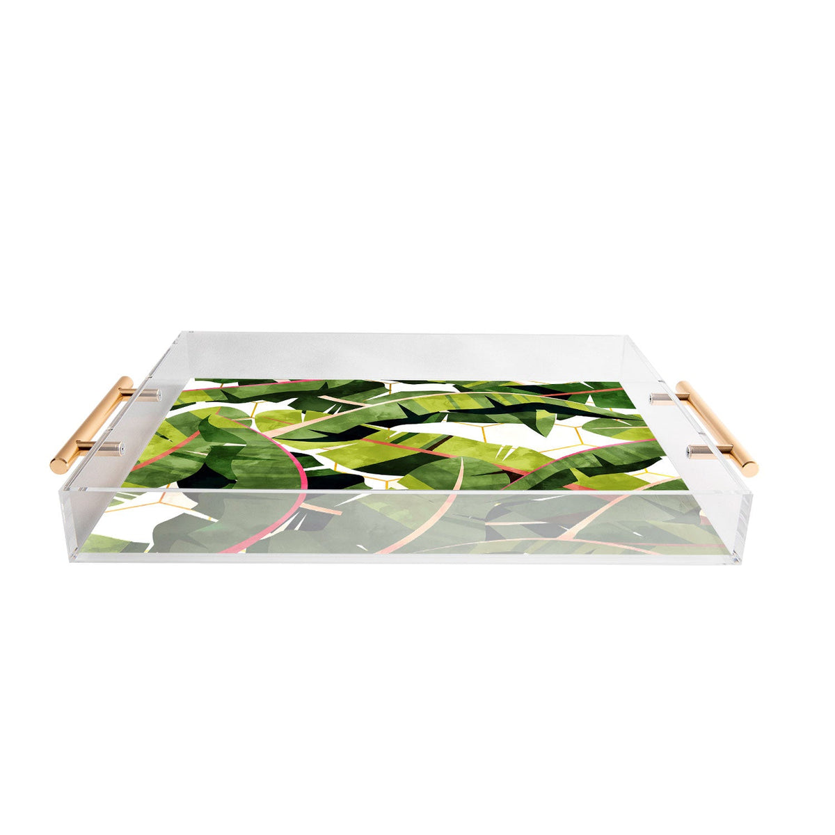 83 Oranges Banana Leaf Salad Acrylic Tray