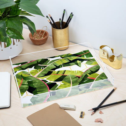 83 Oranges Banana Leaf Salad Acrylic Tray