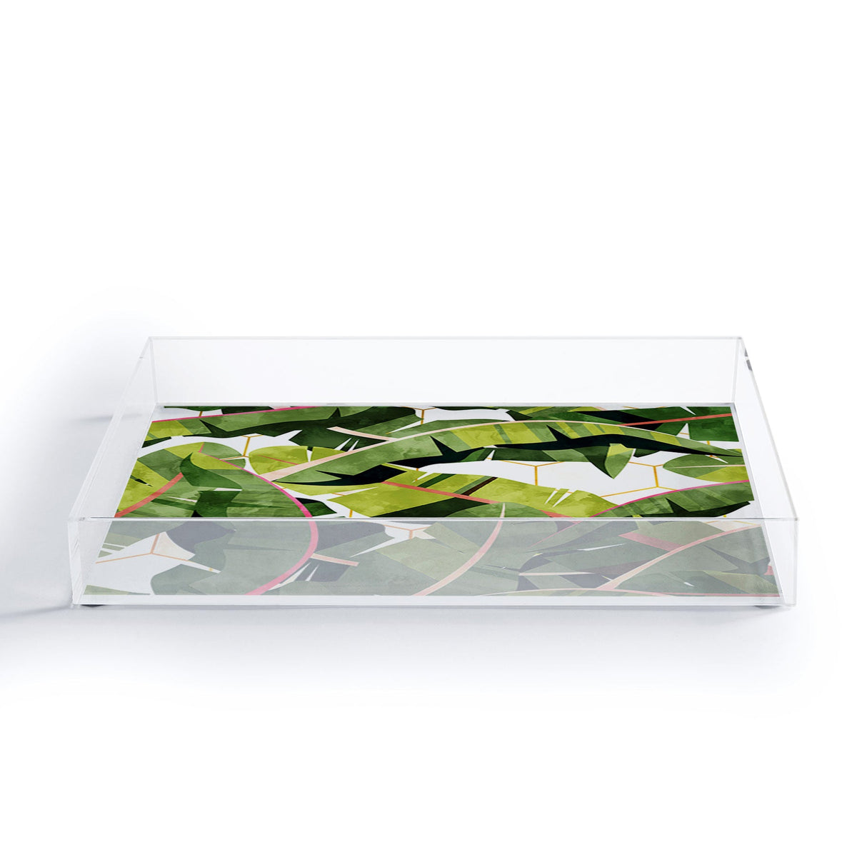 83 Oranges Banana Leaf Salad Acrylic Tray
