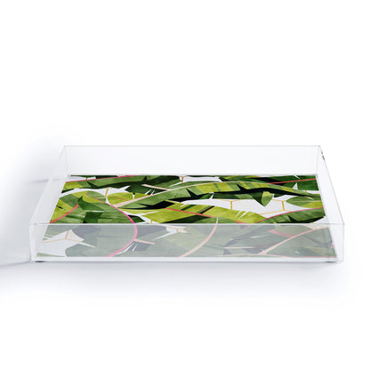83 Oranges Banana Leaf Salad Acrylic Tray