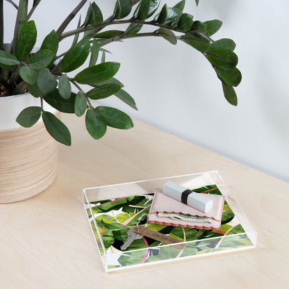 83 Oranges Banana Leaf Salad Acrylic Tray