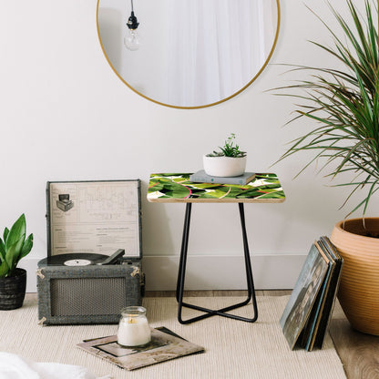 83 Oranges Banana Leaf Salad Side Table