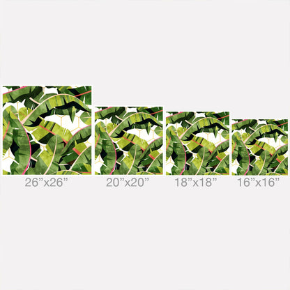 83 Oranges Banana Leaf Salad Outdoor Throw Pillow