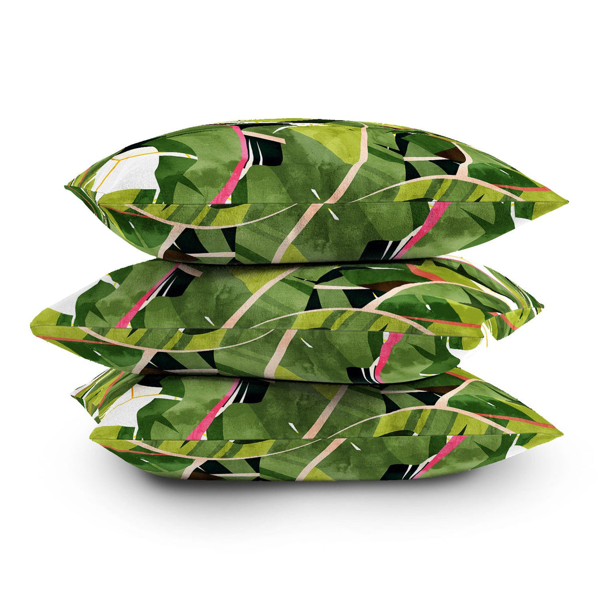 83 Oranges Banana Leaf Salad Outdoor Throw Pillow