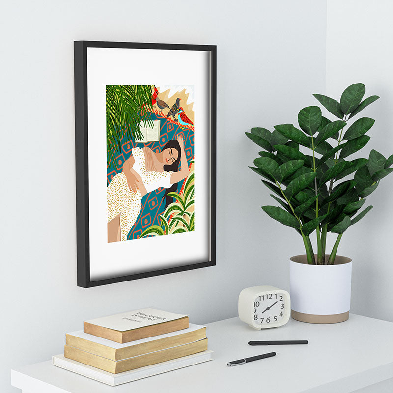 83 Oranges Beach Read Sleep Repeat Recessed Framing Rectangle