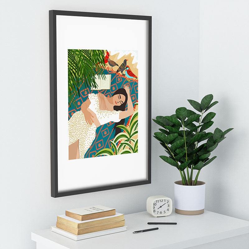 83 Oranges Beach Read Sleep Repeat Recessed Framing Rectangle
