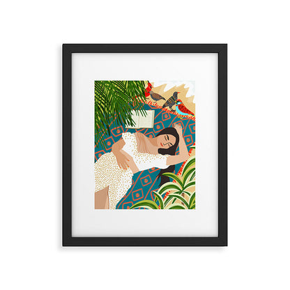 83 Oranges Beach Read Sleep Repeat Framed Art Print