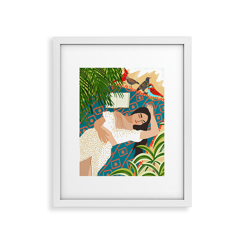 83 Oranges Beach Read Sleep Repeat Framed Art Print