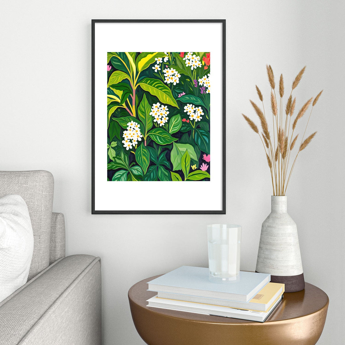 83 Oranges Beneath The Jungle Canopy Metal Framed Art Print