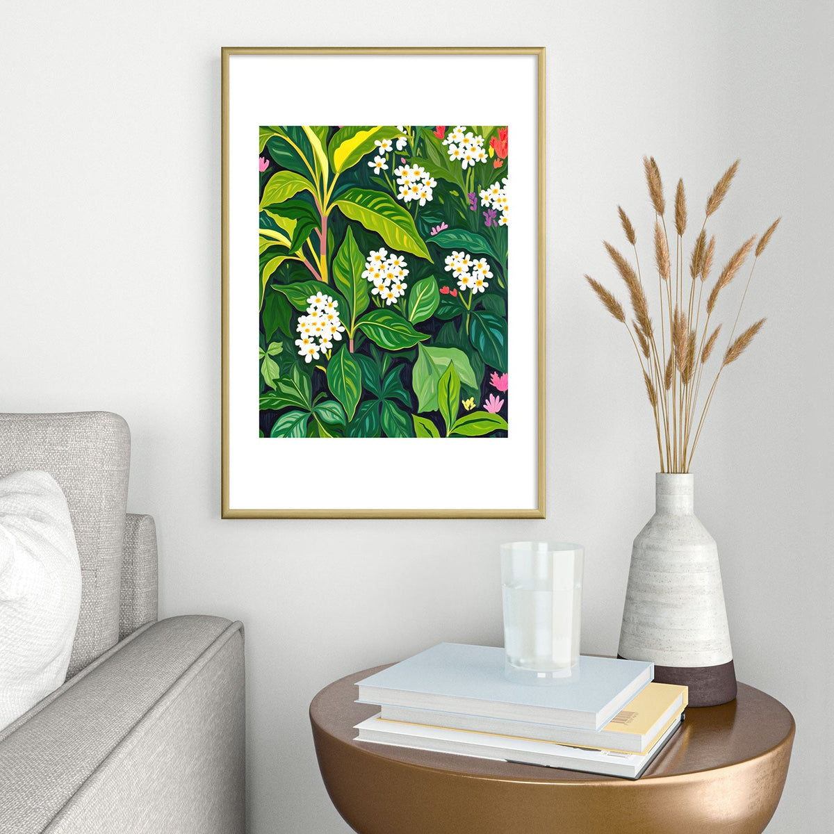 83 Oranges Beneath The Jungle Canopy Metal Framed Art Print