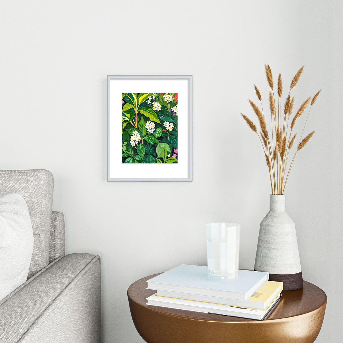 83 Oranges Beneath The Jungle Canopy Metal Framed Art Print