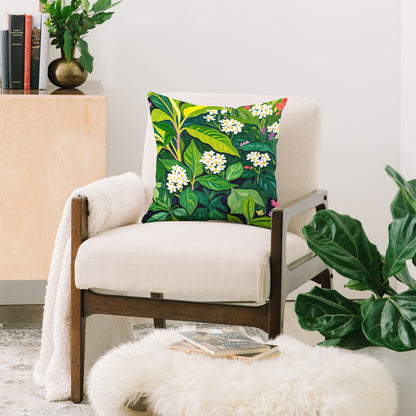 83 Oranges Beneath The Jungle Canopy Throw Pillow