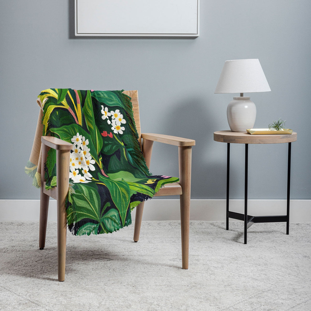 83 Oranges Beneath The Jungle Canopy Throw Blanket
