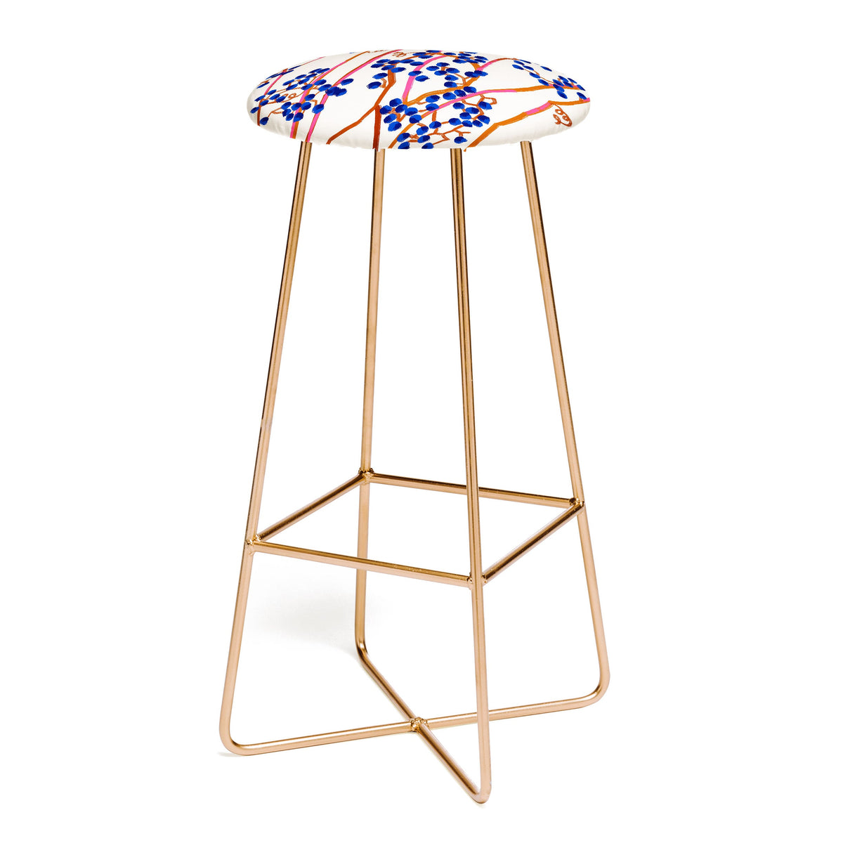 83 Oranges Berry Summer Bar Stool
