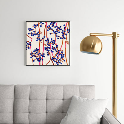 83 Oranges Berry Summer Square Metal Framed Art Print