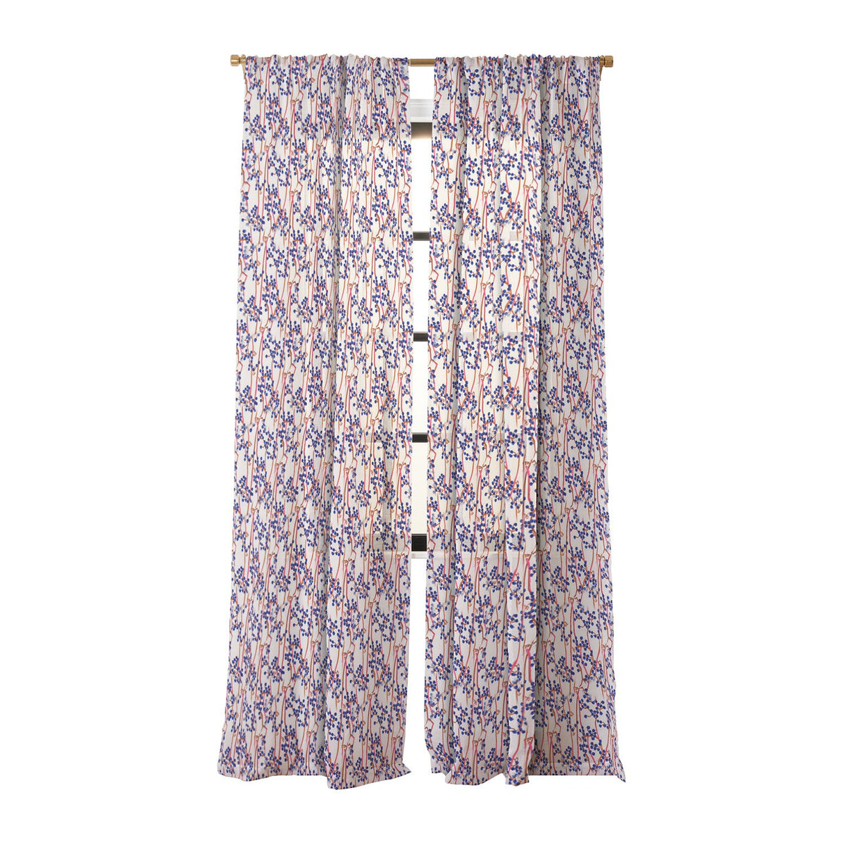 83 Oranges Berry Summer Sheer Window Curtain