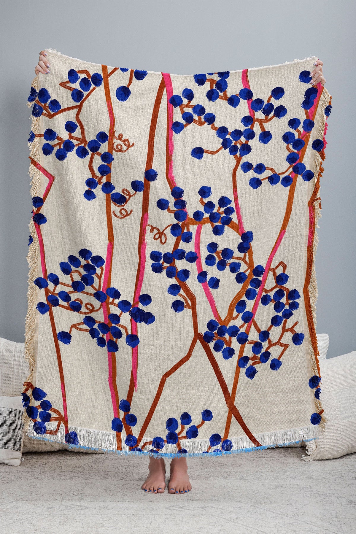 83 Oranges Berry Summer Throw Blanket