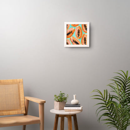 83 Oranges Big Papaya Watercolor Painting Framed Wall Art