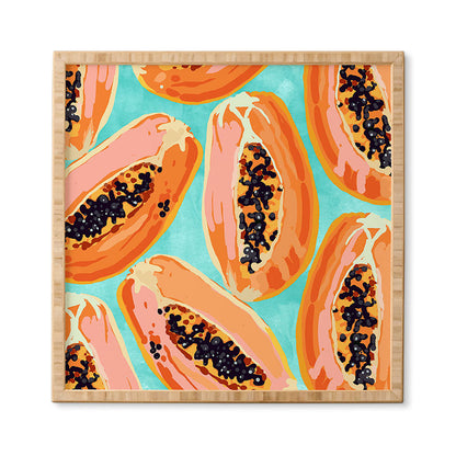 83 Oranges Big Papaya Watercolor Painting Framed Wall Art