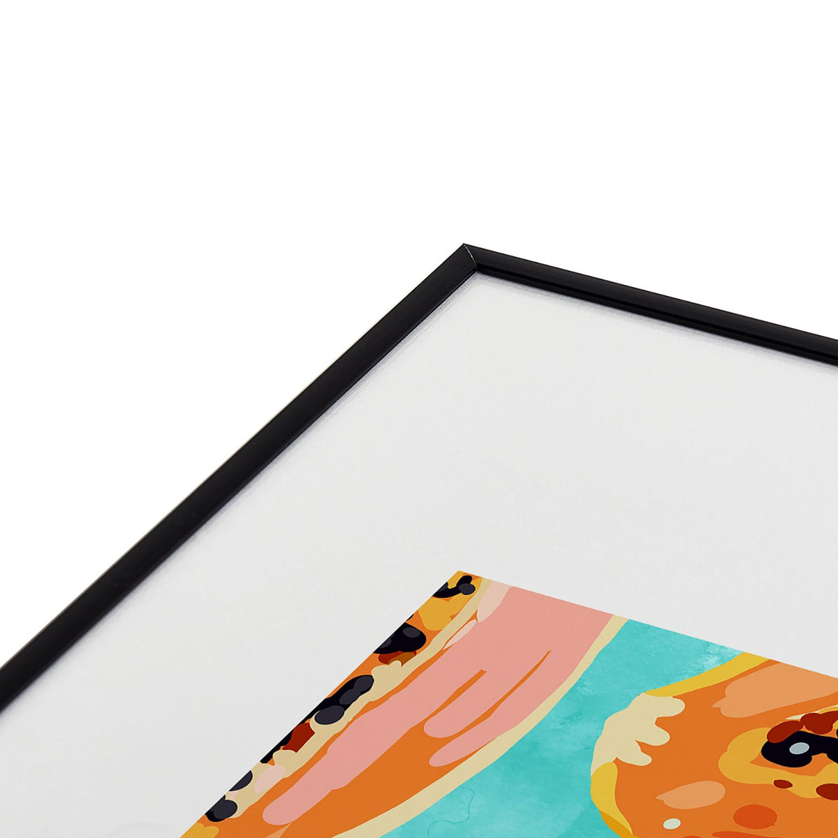 83 Oranges Big Papaya Watercolor Painting Metal Framed Art Print