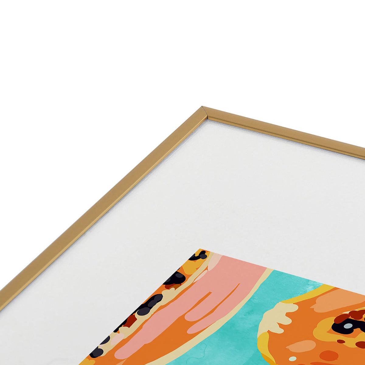 83 Oranges Big Papaya Watercolor Painting Metal Framed Art Print