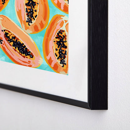 83 Oranges Big Papaya Watercolor Painting Metal Framed Art Print