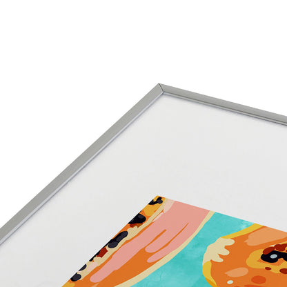 83 Oranges Big Papaya Watercolor Painting Metal Framed Art Print