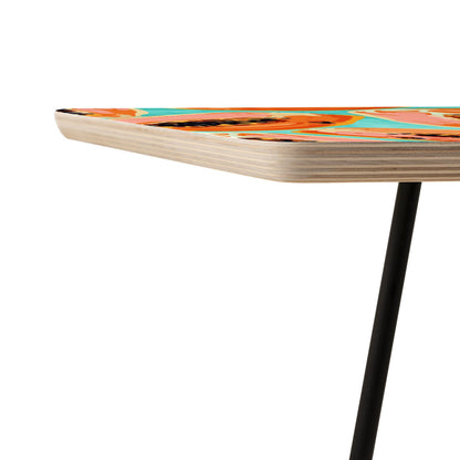 83 Oranges Big Papaya Watercolor Painting Side Table