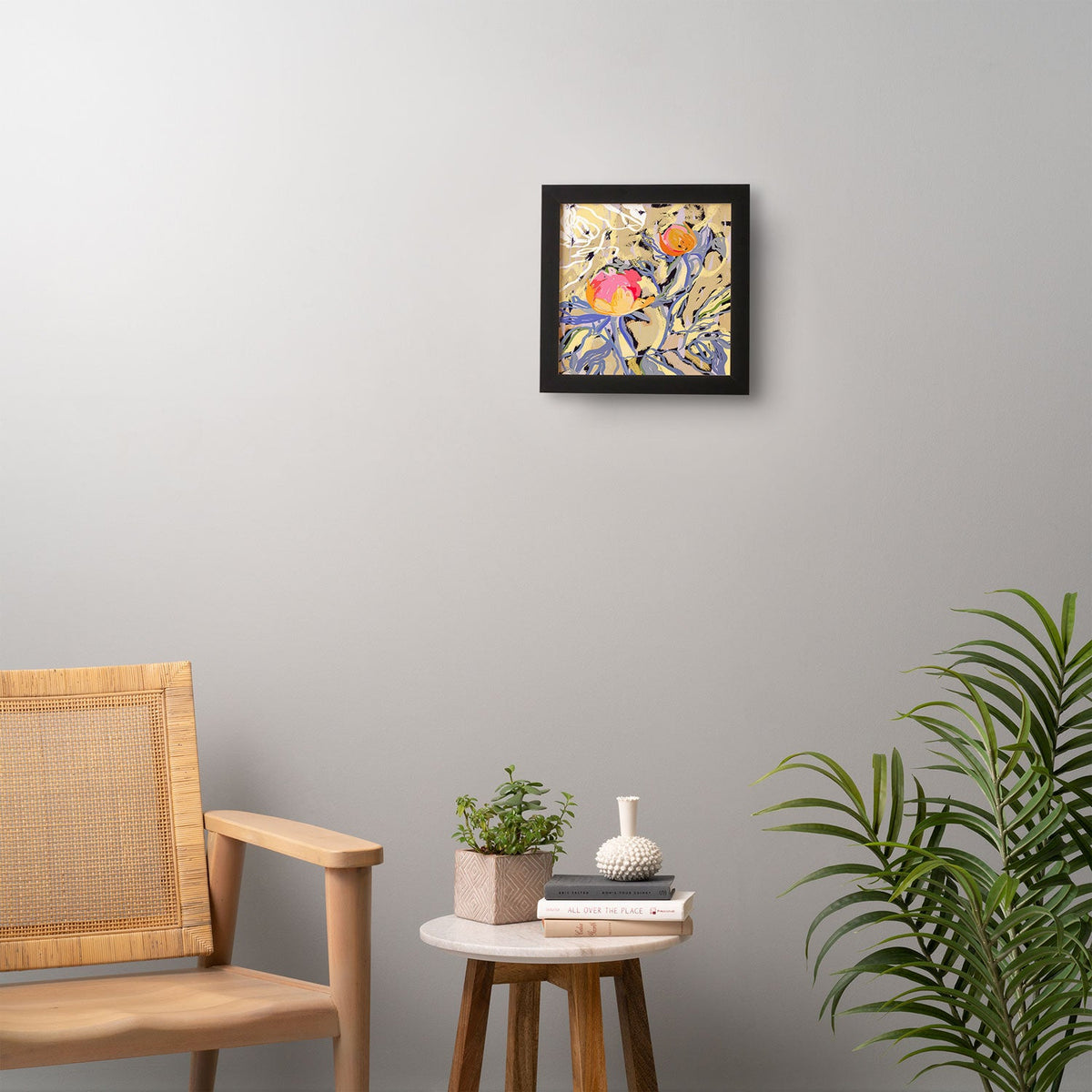 83 Oranges Blooms in The Butter Forest Framed Wall Art