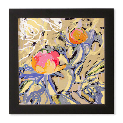 83 Oranges Blooms in The Butter Forest Framed Wall Art