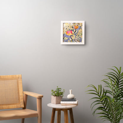 83 Oranges Blooms in The Butter Forest Framed Wall Art