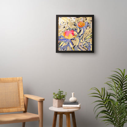 83 Oranges Blooms in The Butter Forest Framed Wall Art