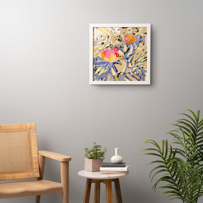 83 Oranges Blooms in The Butter Forest Framed Wall Art