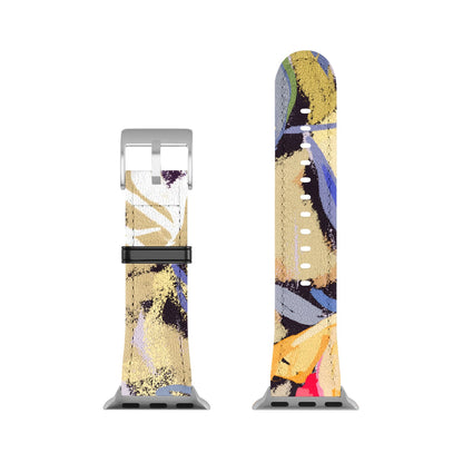83 Oranges Blooms in The Butter Forest Apple Watch Band