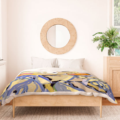 83 Oranges Blooms in The Butter Forest Duvet Cover