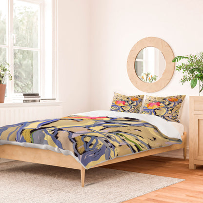 83 Oranges Blooms in The Butter Forest Duvet Cover