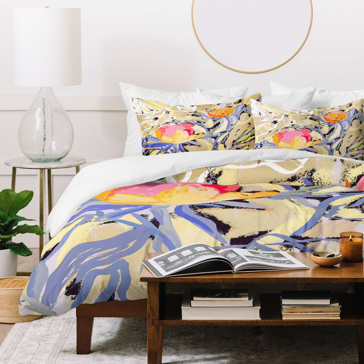 83 Oranges Blooms in The Butter Forest Duvet Cover
