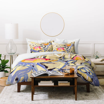 83 Oranges Blooms in The Butter Forest Duvet Cover