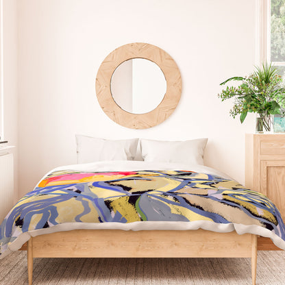 83 Oranges Blooms in The Butter Forest Duvet Cover