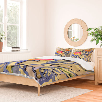 83 Oranges Blooms in The Butter Forest Duvet Cover