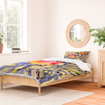 83 Oranges Blooms in The Butter Forest Duvet Cover