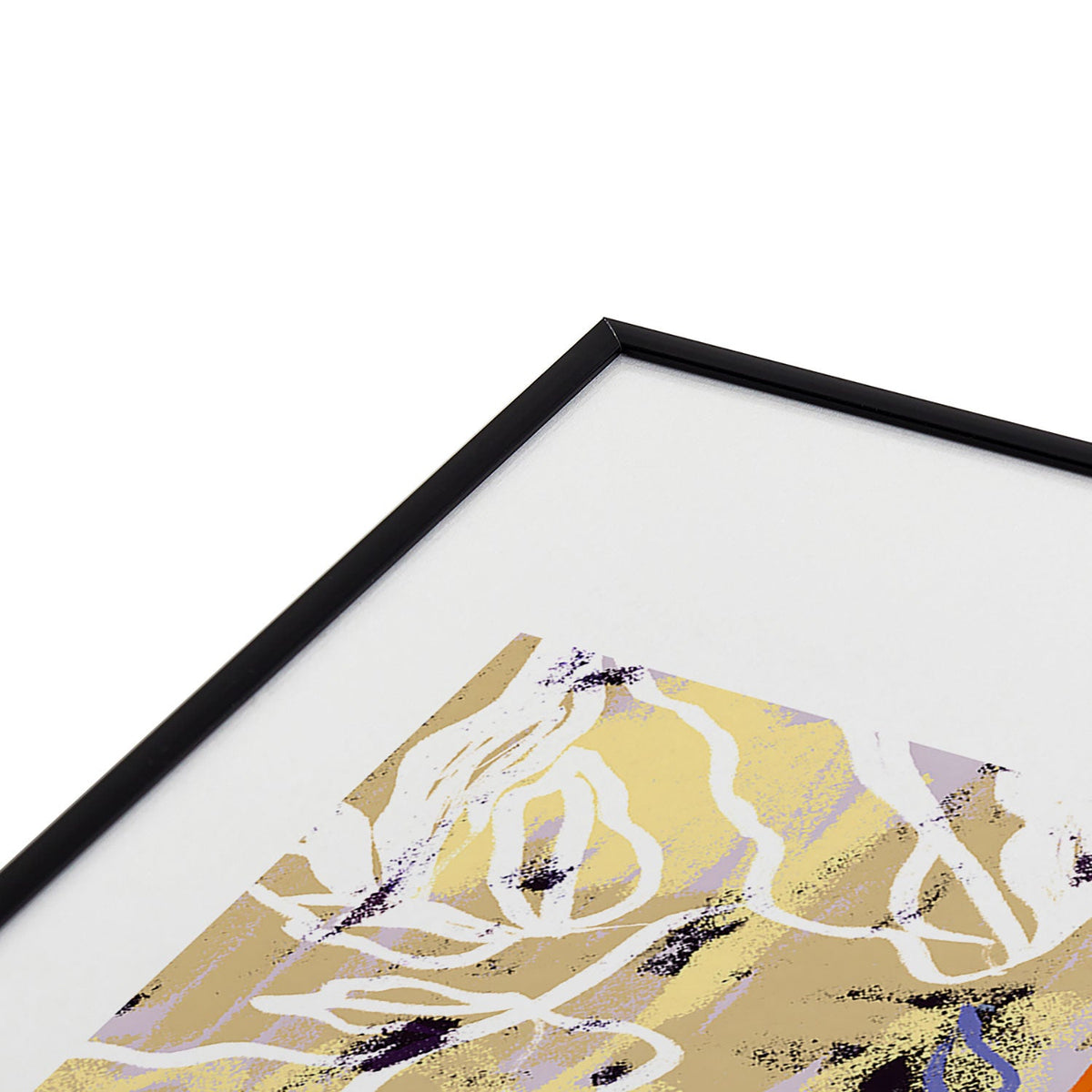 83 Oranges Blooms in The Butter Forest Metal Framed Art Print