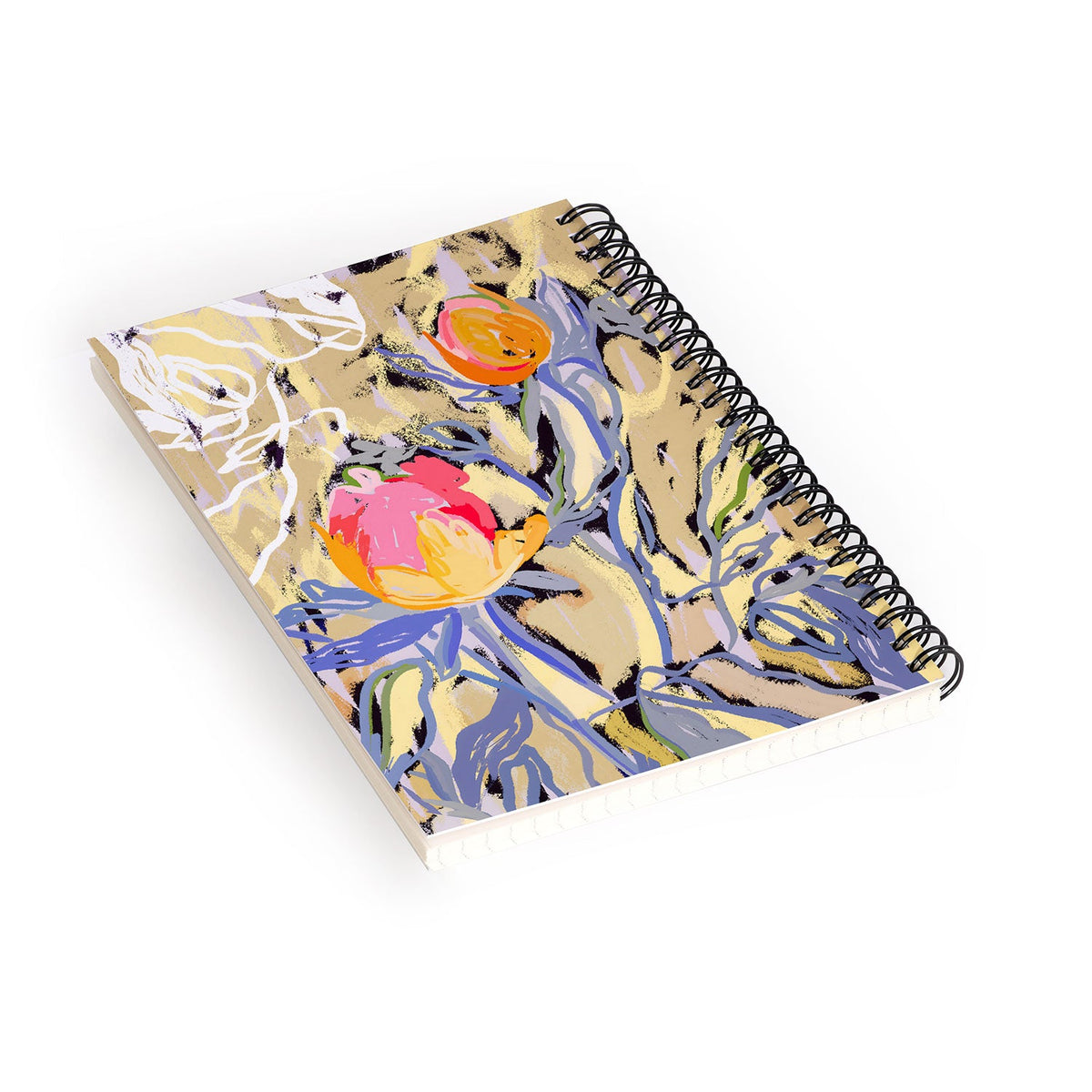 83 Oranges Blooms in The Butter Forest Spiral Notebook