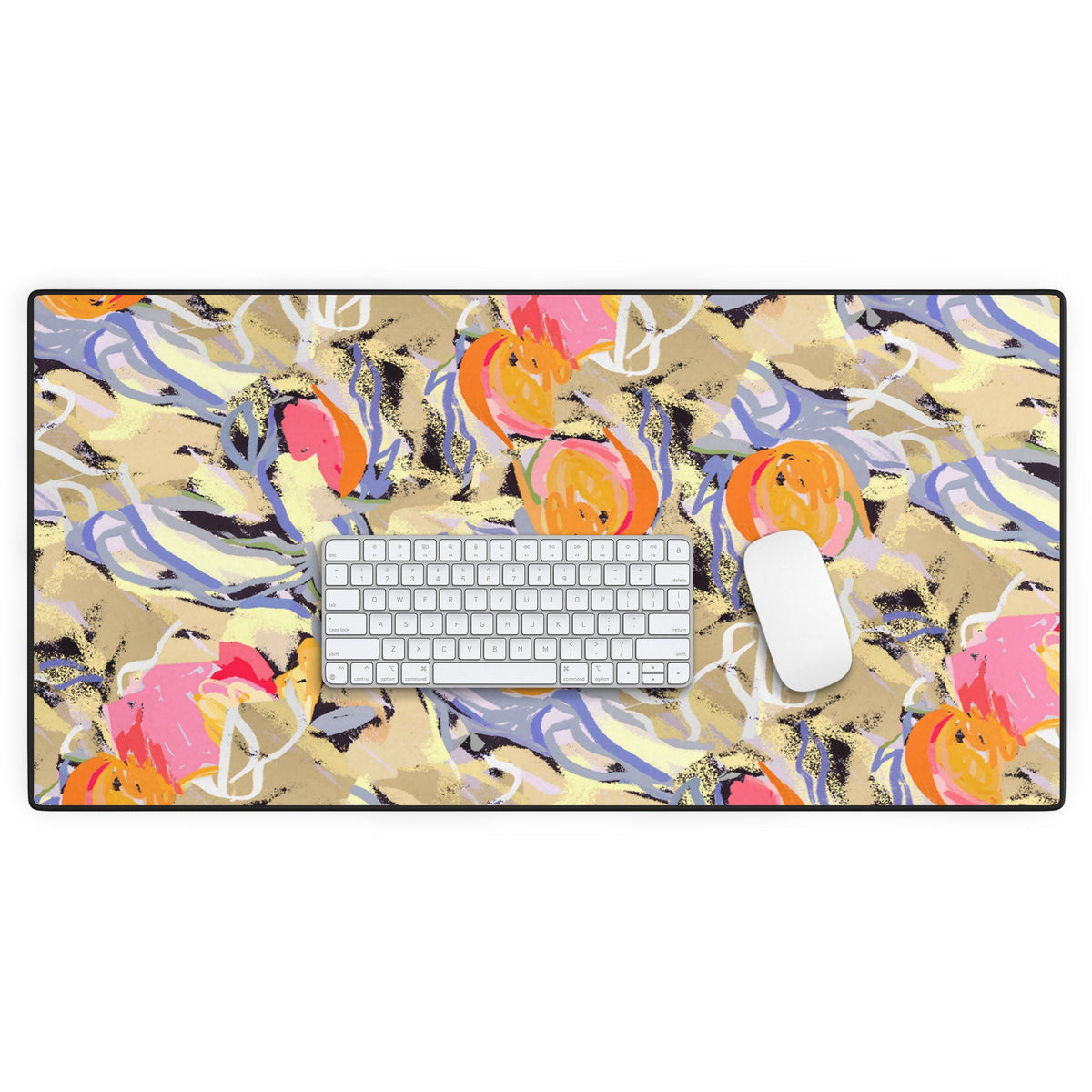 83 Oranges Blooms in The Butter Forest Desk Mat