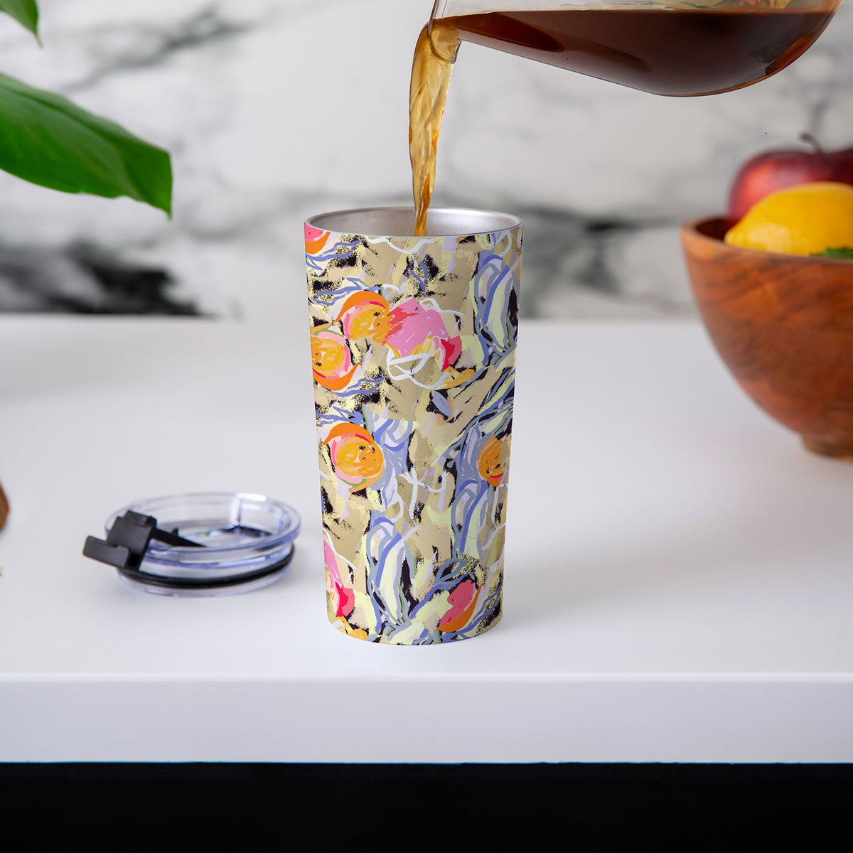 83 Oranges Blooms in The Butter Forest Travel Mug