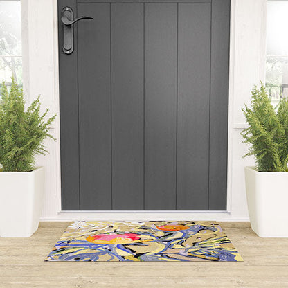 83 Oranges Blooms in The Butter Forest Welcome Mat